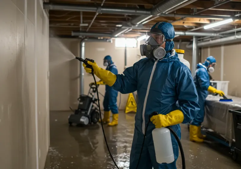 Basement Sanitization and Antimicrobial Treatment process in Legend Lake, WI