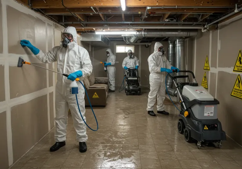 Basement Moisture Removal and Structural Drying process in Legend Lake, WI